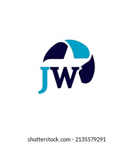 JW monogram initials letter concept. JW icon logo design. JW elegant and Professional letter icon design.
