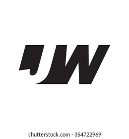 JW negative space letter logo