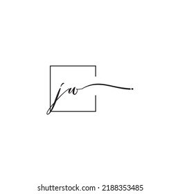JW-Logo-Konzept in hochwertigem professionellem Design, das gut in allen Printmedien drucken kann