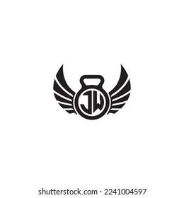 JW simple fitness gym concept in high quality professional design that will print well across any print media