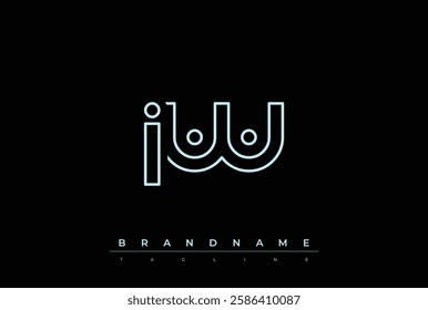 JW Technology Letter Logo Template. This tech letter logo is a graphic mark that uses letters to represent a technology company.