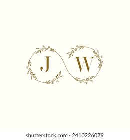 JW wedding infinity in elegant monogram with high quality professional design that will print well