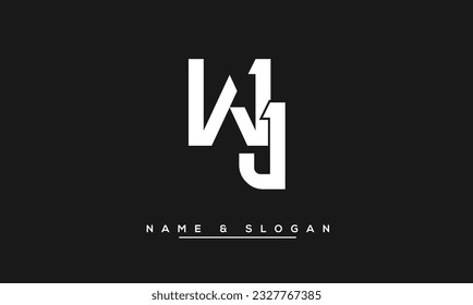 JW,  WJ  Abstract  Letters  Logo  Monogram