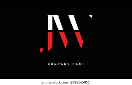 JW, WJ Abstract Letters Logo Monogram