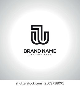 JW WJ Abstract Unique Letter Logo Design. Initial Vector Symbol.