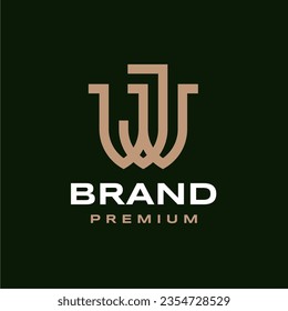 JW WJ Initials Letter Monogram Logo Template