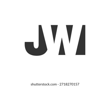 Diseño de logo JWI. Letra inicial J W I estilo de letra en negrita para startups tecnológicas, consultoría, marca corporativa. Nombre creativo de la empresa, titulares de la tipografía, identidad, logotipo de moda. Ilustración vectorial.