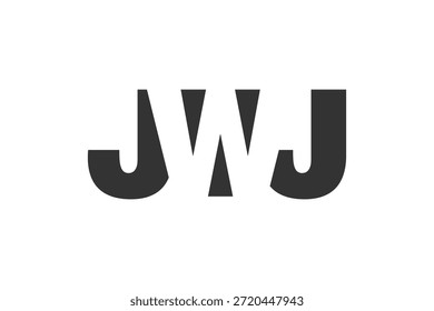 Diseño del logotipo de JWJ. Letra inicial J W J estilo de letra en negrita para startups tecnológicas, consultoría, marca corporativa. Nombre creativo de la empresa, titulares de la tipografía, identidad, logotipo de moda. Ilustración vectorial.