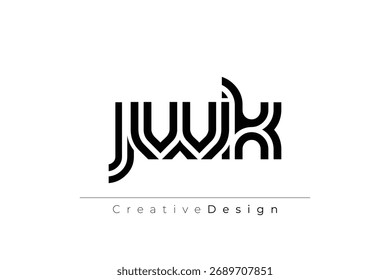 JWK Creative Unique Modern Letter Logo Design. Elegantes Monogramm-Logo-Design mit dekorativen Elementen und Typografie