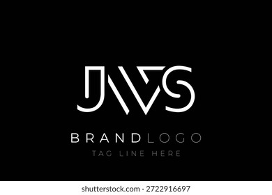 Diseño de logotipo de carta abstracta JWS. Diseño moderno del logotipo del negocio con tipografía Abstractas y estilo contemporáneo