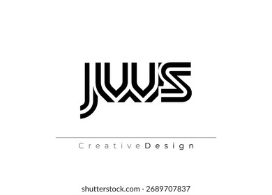 JWS Creative Unique Modern Letter Logo Design. Elegant Monogram Logo Design with Decorative Elements and Typography