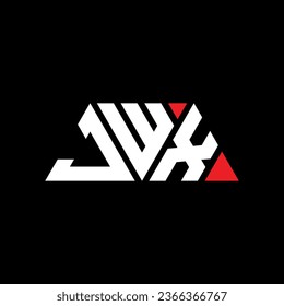 JWX triangle letter logo design with triangle shape. JWX triangle logo design monogram. JWX triangle vector logo template with red color. JWX triangular logo Simple, Elegant, and Luxurious design.