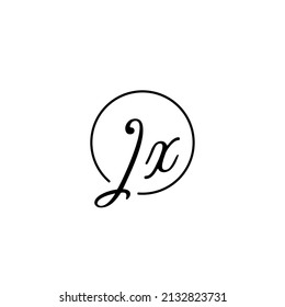 JX circle feminine concept initial logo best for beauty and fashion