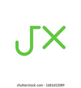 Design des JX-Vektorillustration mit dem Anfangsbuchstaben-Logo