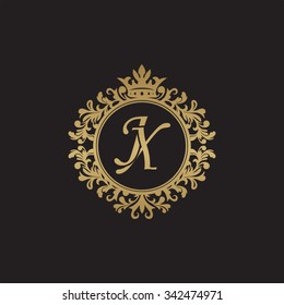 JX initial luxury ornament monogram logo