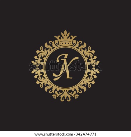 JX initial luxury ornament monogram logo