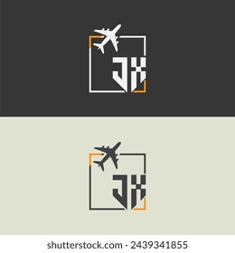 JX initial monogram logo with square style design.
