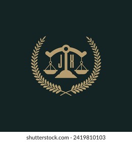 JX initials for law firm logo icon design vector image