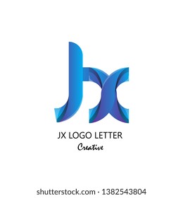 jx j x circle lowercase design of alphabet letter combination with infinity suitable as logo for a company or corporate business template design - Vector