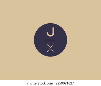 JX letter modern elegant logo design vector images