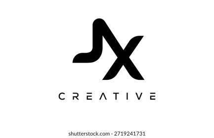 Letra JX Logotipo Monograma para identidade de marca criativa moderna