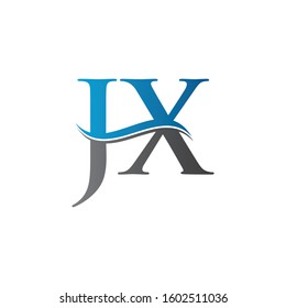 JX letter Type Logo Design vector Template. Letter JX logo Design