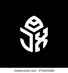 JX monogram logo with a cypress shape luxury style design template