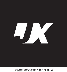 JX negative space letter logo black background
