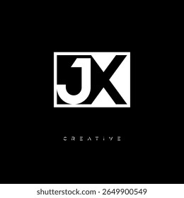 JX Negative Space Monogram – Minimalist Black and White Letter mark Logo for Creative Branding, Fashion Identity and Modern Design Concepts
