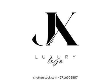 JX Serif Letter Monogram Typography Logo for Elegant Premium Branding Identity