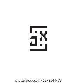 JX square concept retro logo in high quality professional design that will print well across any print media
