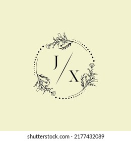 JX wedding initial logo letters in high quality professional design that will print well across any print media