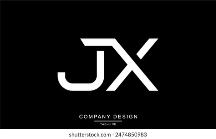 JX, XJ Abstract Letters Logo Monogram design Font Icon