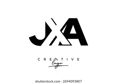 JXA Criativa Minimalista Negativo Espaço Último Logotipo com Moderno Monograma para Branding e Logotipo de marca comercial com letras iniciais Design de logotipo para Branding.