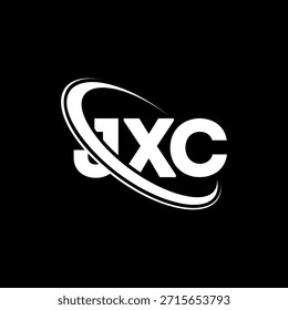 Logotipo de JXC. Carta JXC. Diseño de logotipo de letra JXC. Logotipo de JXC con el círculo y el logotipo del monograma en mayúsculas. Tipografía JXC para tecnología, negocio y marca inmobiliaria.
