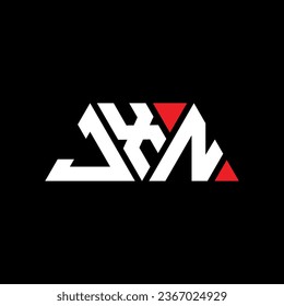 JXN triangle letter logo design with triangle shape. JXN triangle logo design monogram. JXN triangle vector logo template with red color. JXN triangular logo Simple, Elegant, and Luxurious design.