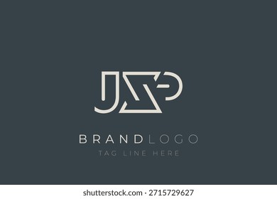 JXP abstract letter logo design. Modern Business Logo Design With Abstract Typography and Contemporary Style