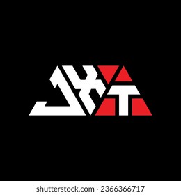 JXT triangle letter logo design with triangle shape. JXT triangle logo design monogram. JXT triangle vector logo template with red color. JXT triangular logo Simple, Elegant, and Luxurious design.
