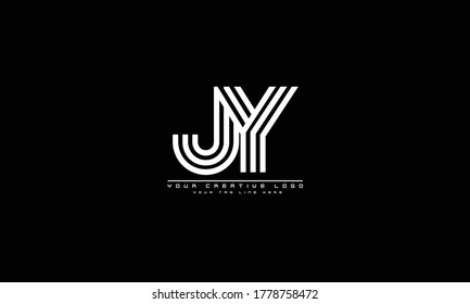 JY abstract vector logo monogram template