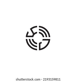 JY circle initial logo concept in high quality professional design that will print well across any print media