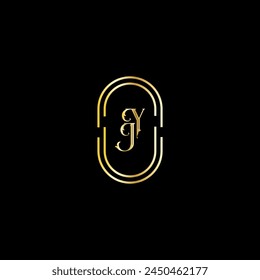 JY creative modern letters logo design template