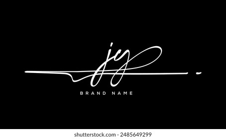 JY etter beauty handwriting vector logo. 
