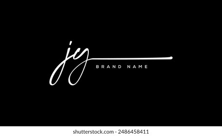 JY etter beauty handwriting vector logo. 
