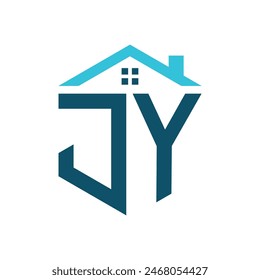 JY House Logo Design Template. Letter JY Logo for Real Estate, Construction or any House Related Business