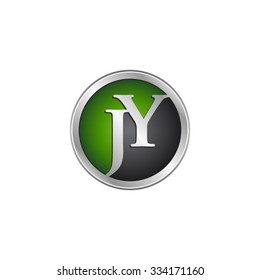 JY initial circle logo green