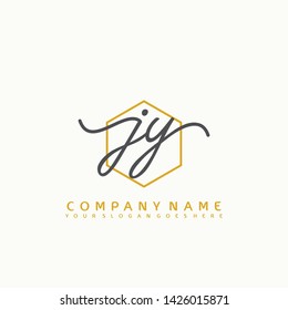 JY Initial handwriting logo concept