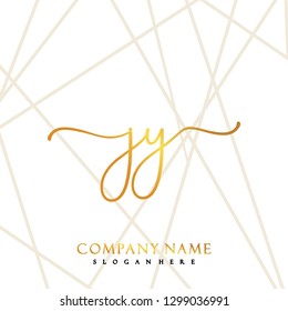 JY Initial Handwriting logo template vector