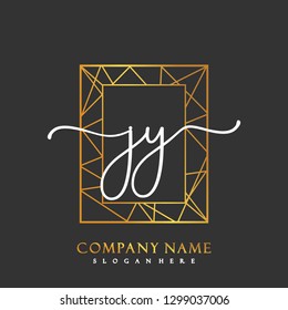 JY Initial Handwriting logo template vector