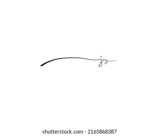 diseño vectorial del logotipo de escritura manual inicial de jy