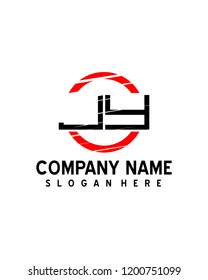 JY Initial logo with circle template vector